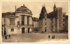 CPA Agen Le musee et le Theatre 