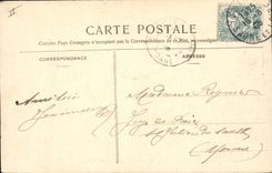 VINTAGE POSTCARD Autun the town hall the Theater