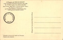 VINTAGE POSTCARD the Ossuary of Douaumont and the National Cemetery Militaria