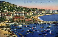 CPA Cannes Vue Generale Prise du Mont Chevalier