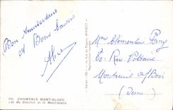 CPA Chamonix Mont Blanc Lac Du Bouchel et le Mont Blanc