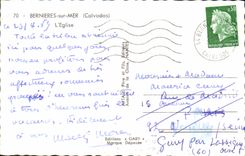 MODERN CARD Bernieres On Sea the Church