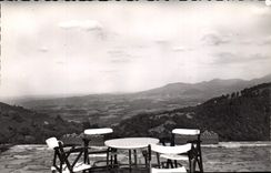 MODERN CARD Collar of Leizarieta Sare Hotel Restoring of Palombieres Its terrace Seen on the valley