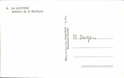 MODERN CARD Interior Louvesc of the Basilica