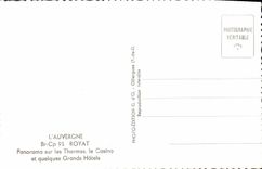 MODERN CARD Auvergne Royat Panorama on the Thermal baths the casino and some large hotels