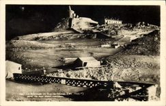MODERN CARD the top of Puy de Dome avoids of its white coat