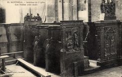 VINTAGE POSTCARD Interior Montreal of the Church stalls