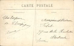 POSTAL Champigny de la VENDIMIA en Yonne una esquina del paisaje en el borde del agua