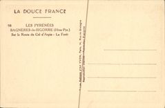 VINTAGE POSTCARD Bagneres de Bigorre On the Road of the Collar of Aspin the drill