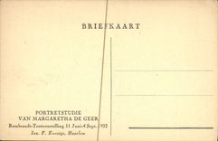CPA Portretstudie Van Margaretha De Geer Rembrandt Tentoonstelling Haarlem
