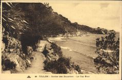 CPA Douane Douanes Douanier Toulon Sentier des douaniers le Cap Brun 