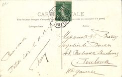 VINTAGE POSTCARD Customs Customs Customs officer the Balloon of Alsace under snow the station of the Customs officers