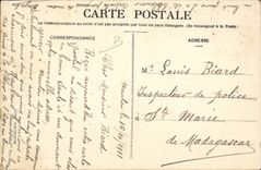 VINTAGE POSTCARD Customs Customs Customs officer Our customs officers at the border Dog a moving attack
