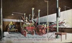 CPA Sapeurs Pompiers Fire department interior of engine house Chicago