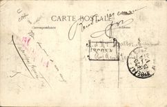 Los bomberos de Sapeurs de la POSTAL de la VENDIMIA la tormenta del 15 de junio tienen París Eboulement con el ángulo de la calle de Boetie del Al y con los honores del suburbio Saint