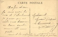 VINTAGE POSTCARD Sappers Firemen the cataastrophe of Holy Lyon Jean Overall picture of work of rescue