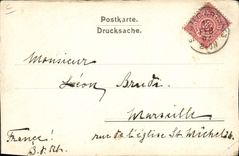 Marca de fábrica de Stuttgart Der de los bomberos de los zapadores de la POSTAL de la VENDIMIA de Kgl Hoftheaters 19 20 1902 januar