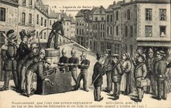 CPA Sapeurs Pompiers Legende de St Saulge la nouvelle 