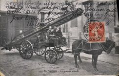 VINTAGE POSTCARD Sappers Firemen large scales