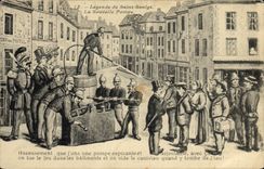 CPA Sapeurs Pompiers Legende de saint Saulge la nouvelle pompe 