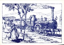 CPM Train Carlo Alberto Rodiggio I I I Potenza 200 CV Museo Ferroviario Roma Termini