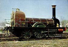 CPM Train Musee Francais du chemin de fer Mulhouse Locomotive Stephenson Avignon a Marseille 1846