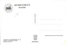 MODERN CARD Train French Museum of the railroad Mulhouse Locomotive Stephenson Avignon has Marseilles 1846