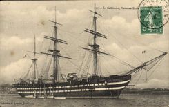 CPA Bateau le Caledonien Vaisseau EAcole