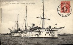 VINTAGE POSTCARD Boat Duguay Trouin Vessel School of the Officers