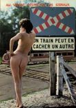 MODERN CARD Nu erotic Femme At the wheel respect the Train signals