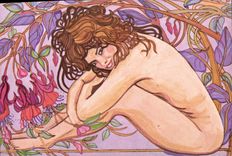 MODERN CARD Naked erotic Woman Naked and beautiful of formerly Suzanne