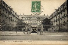 VINTAGE POSTCARD Caen Gendarmerie the frontage