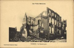 VINTAGE POSTCARD Nomeny the Militaria Gendarmerie