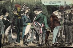 VINTAGE POSTCARD authorities of the country Gendarmerie Gendarme