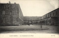VINTAGE POSTCARD Holy Mihiel Gendarmerie and the prison