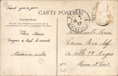 VINTAGE POSTCARD Quimper the Gendarmerie Women - children Folklore