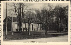 VINTAGE POSTCARD Camp of Chambaran Room of service and Gendarmerie