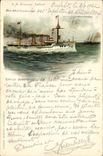 VINTAGE POSTCARD Boat SM Kreuzer Gefion