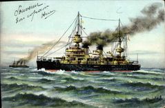 CPA Bateau Suffren Cuirasse d'escadre