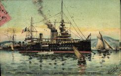 VINTAGE POSTCARD Bateau Carnot Armours squadron