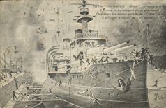 CPA Bateau Catastrophe du Iena 
