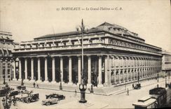 CPA Bordeaux Le grand Theatre Tramway