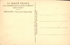 VINTAGE POSTCARD Pouring Arcachon Of the Dune De Pilat