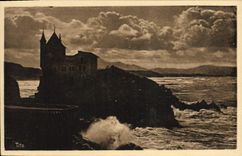 VINTAGE POSTCARD Biarritz the Castle Basque