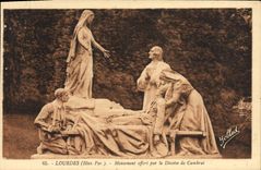 VINTAGE POSTCARD Heavy Monument Offered Share the Cambric Diocese