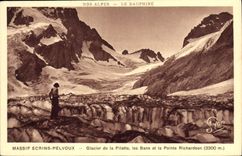 CPA Massif Ecrins Pelvoux Glacier De La Pilatte Les Bans et la pointe Richardson
