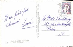 MODERN CARD Route De Luz has Gavarnie the door of Spain