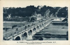 CPA Tours Le Pont De Pierre Et la Loire La Tranchee