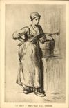 CPA Millet Jeune Fille A La Fontaine