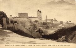 CPA Musee D'Art Et D'Histoire Geneve Camille JB Corot Rome Eglise de la Trinite des Monts 